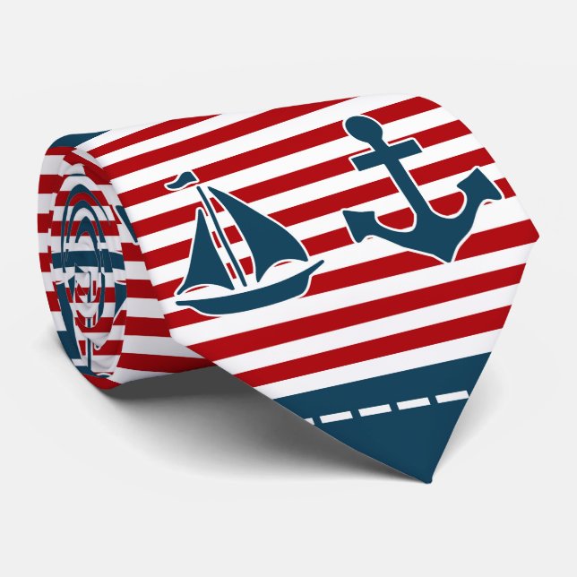 Gravata Design náutico (Rolled)