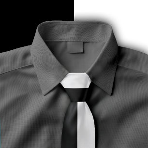 Gravata Design Preto e Branco Dividido em Cores