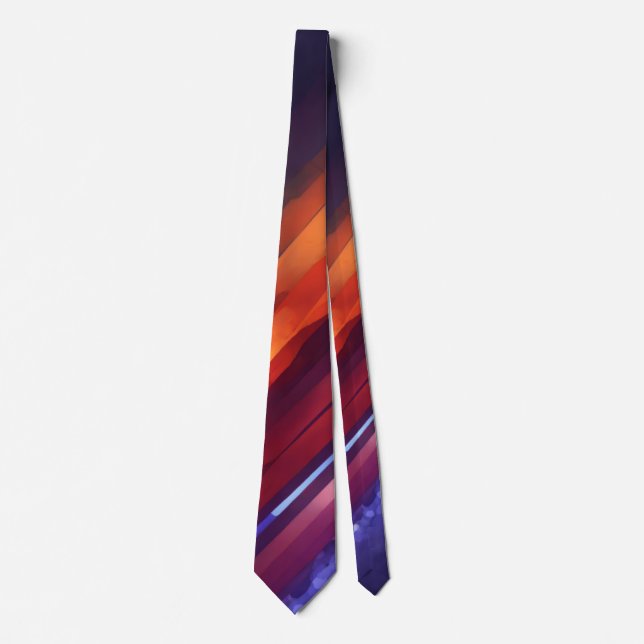 Gravata Design Vibrante Abstrato, Sintético Premium (Frente)