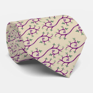 Gravata Design Violet & Green Vine