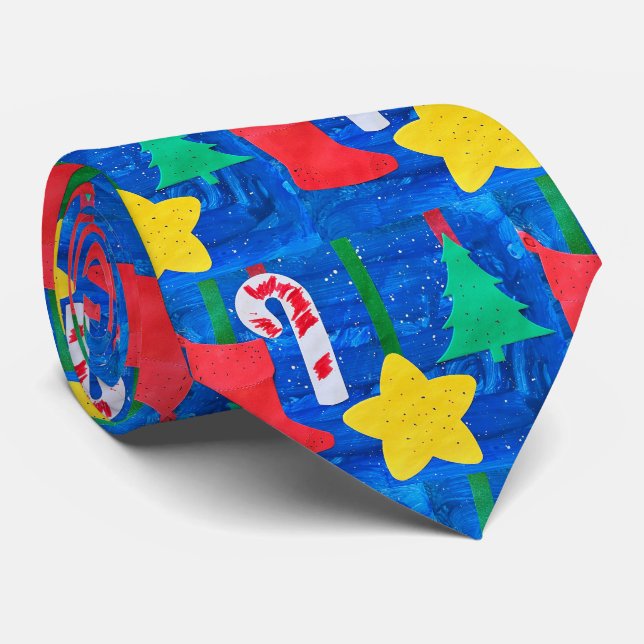 Gravata Design Your Own Custom Tie with Your Child's Art (Rolled)