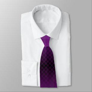Gravata Desvanecimento Geométrico Roxo Personalizado