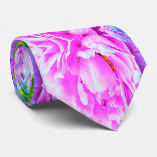 Gravata Detalhe impressionante da Flor de Peony Rosa Dupla