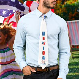 Gravata Dia 4 de julho da Independência Americana