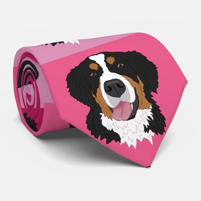 Gravata Dia de os namorados Bernese Mountain Dog (Rolled)