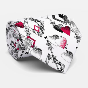 Gravata Dia de os namorados sem costura corações preto ver