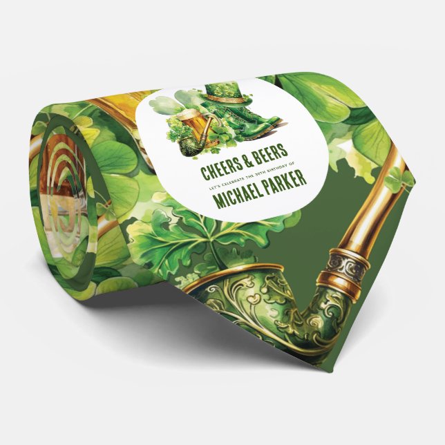 Gravata Dia de São Patrício de aniversário de saudações e  (Rolled)