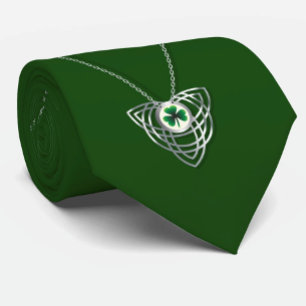 Gravata Dia de São Patrício de Shamrock and Celtic Knot