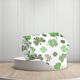 Gravata Dia de São Patrício de Shamrock do Clover Verde