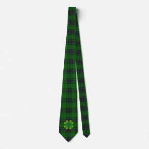 Gravata Dia de São Patrício do Tartan verde (xadrez) & d