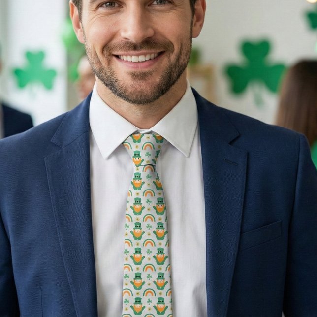Gravata Dia de São Patrício Leprechaun  (St. Patrick’s Day Leprechaun Neck Tie)