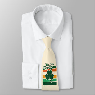 Gravata Dia de São Patrício Pequeno Hooligan Engraçado