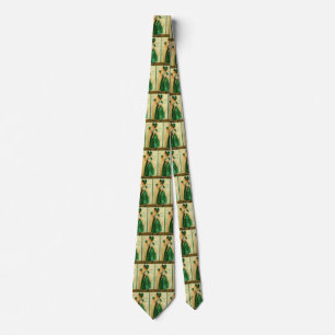 Gravata Dia de São Patrício Vintage Moça Vestindo Verde