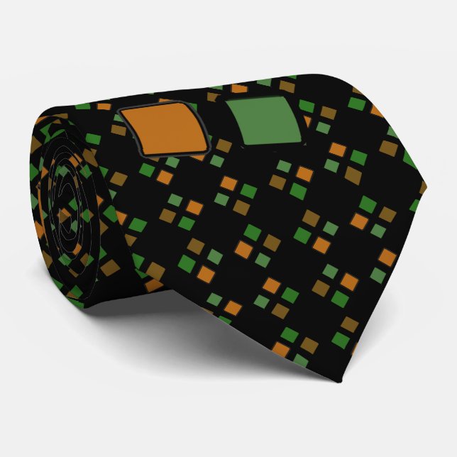 Gravata DIAG SQUARES ajustável em comum (Rolled)