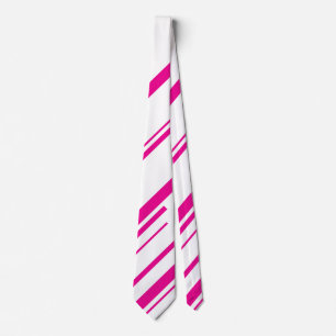 Gravata Diagonais em magenta e branco