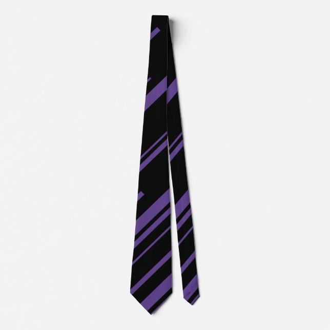Gravata Diagonais em Roxo e Preto (Frente)