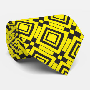 Gravata Diamante preto amarelo
