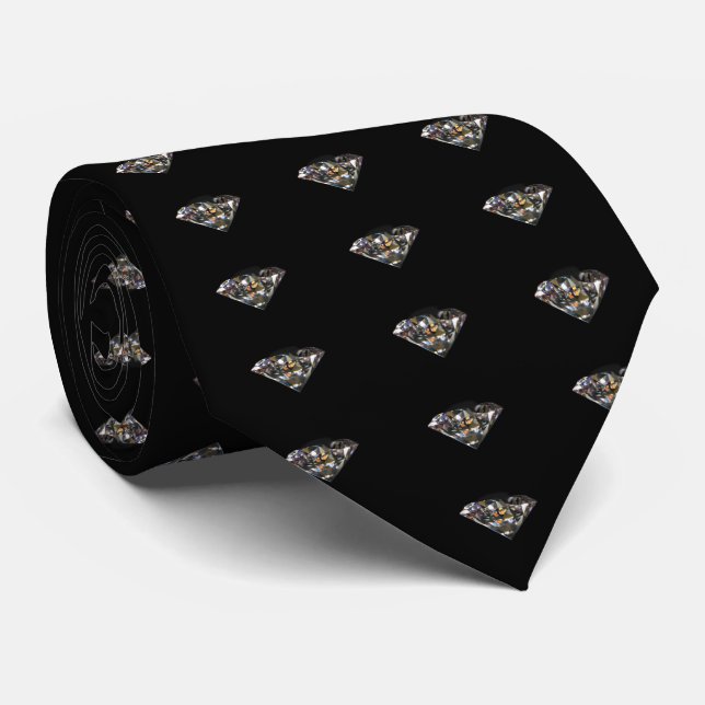 Gravata Diamond Impressão Necktie (Rolled)