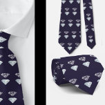 Gravata Diamond Pattern Bling Marinho Azul Luxo Elegante N<br><div class="desc">Esta gravata de pescoço de bico de losango, cara, tem certeza de que as pessoas a adoram!</div>