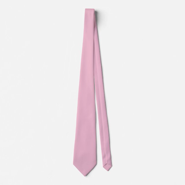 Gravata Dica de Cor Pastel Rosa Cereja Sólido (Frente)