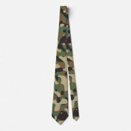 Gravata Digital Woodland Military Camouflage Pattern