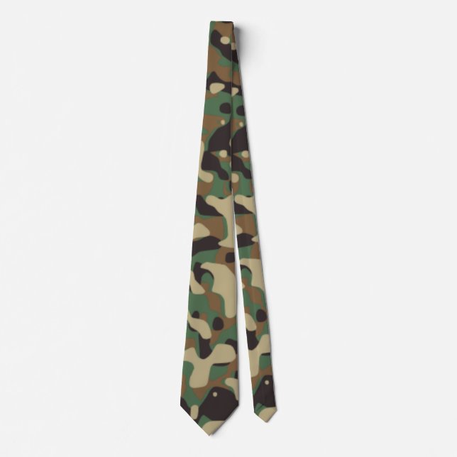 Gravata Digital Woodland Military Camouflage Pattern (Frente)