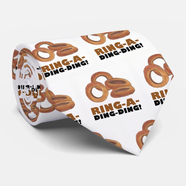 Gravata Ding-Ding-Ding Onion Funny Groom Casamento (Rolled)