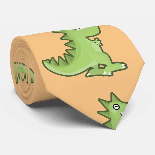 Gravata Dinossauro de Kawaii (Rolled)
