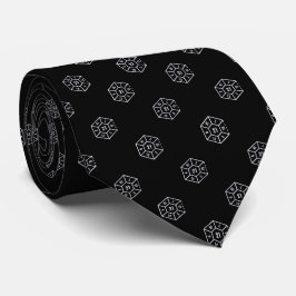 Gravata Dispositivo de Número de Cinza Negra Elegante