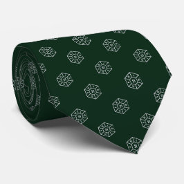 Gravata Dispositivo de Número de Cinzas Verde Escuro Elega