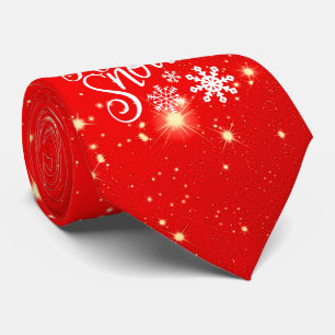 Gravata Diversão Espelhante Deixe Nevar Natal