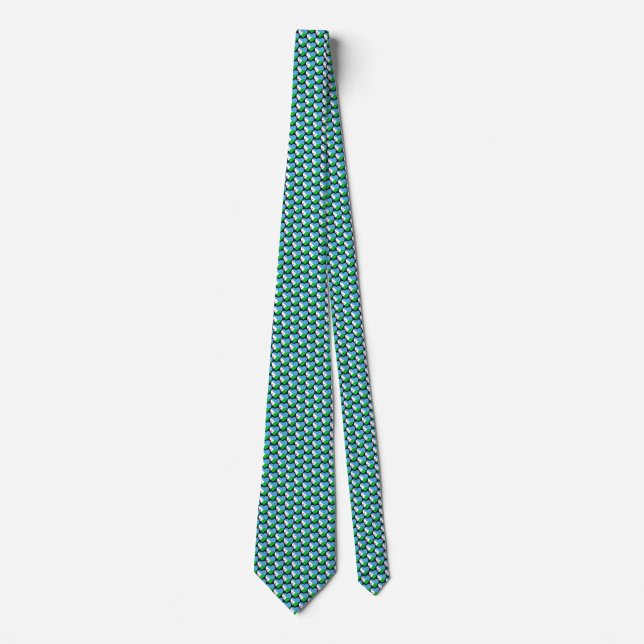 Gravata Djibouti Flag Hearts Tie (Frente)