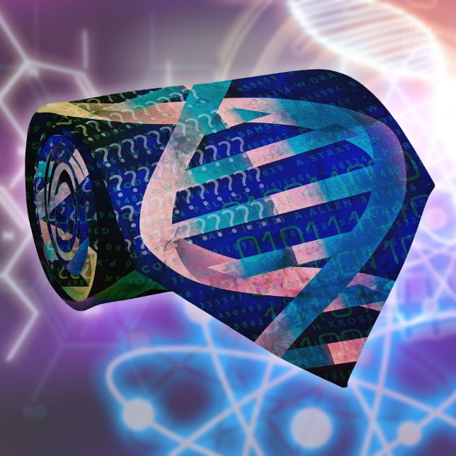 Gravata DNA Azul Moderno ID Art Medical Science (Modern Blue DNA ID Art Medical Science Neck Tie)