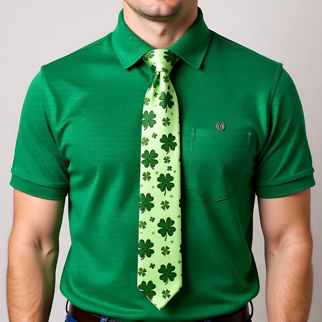 Gravata do Dia de São Patrício Me Dê Sorte (St. Patrick’s Day Tie Me Lucky)