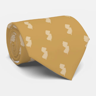 Gravata do Estado de Nova Jersey Dourada sobre Dou
