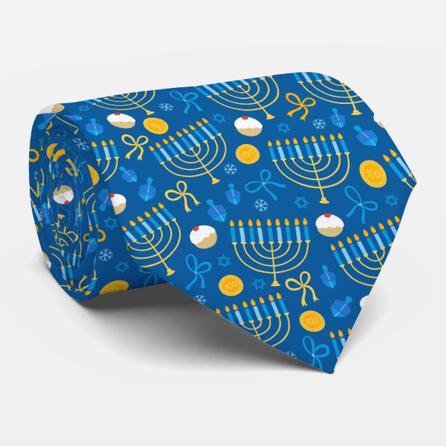 Gravata do Menorá de Hanukkah (Rolled)