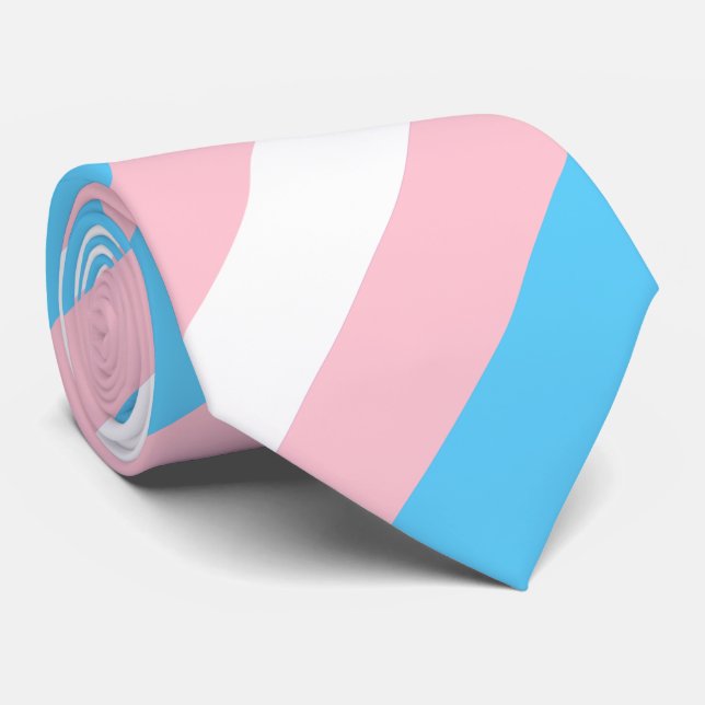 Gravata do orgulho do Transgender (Rolled)