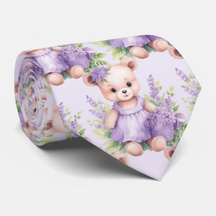Gravata do pescoço do Urso Púrpura Lilac