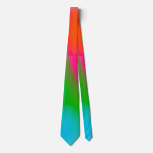 Gravata do Sherbet Neon Watercolor