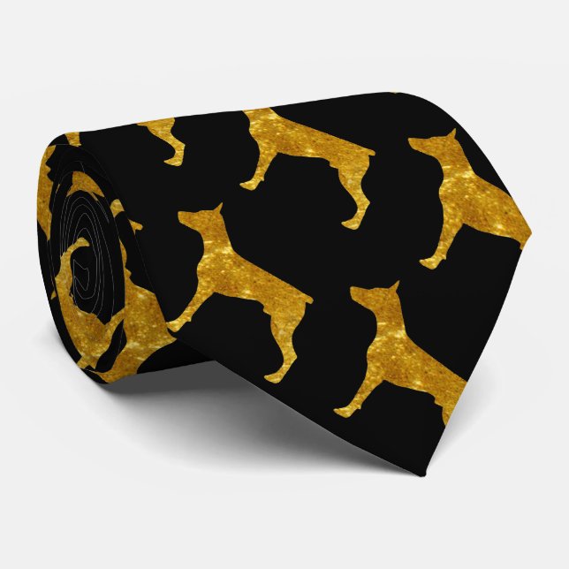 Gravata Doberman no ouro (Rolled)