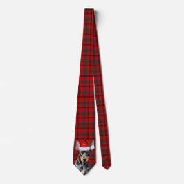 Gravata Doberman Pinshce Dog Lover Holiday Plaid Christmas