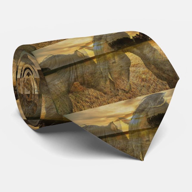 Gravata Dois Cavalos (Rolled)