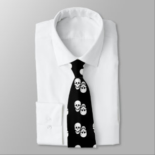 Gravata Dois Skulls De Arranjo