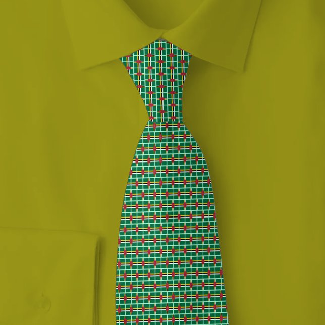 Gravata Dominica Flag Brick Pattern (Criador carregado)