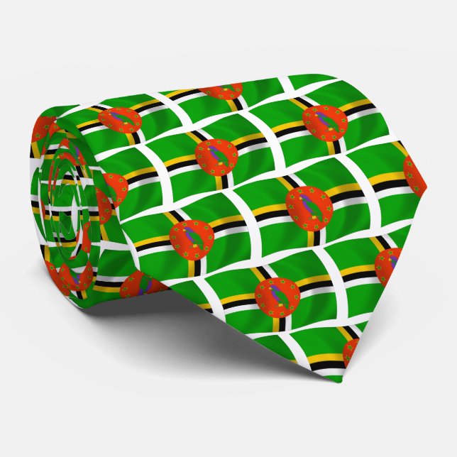 Gravata Dominica Flag Tie (Rolled)