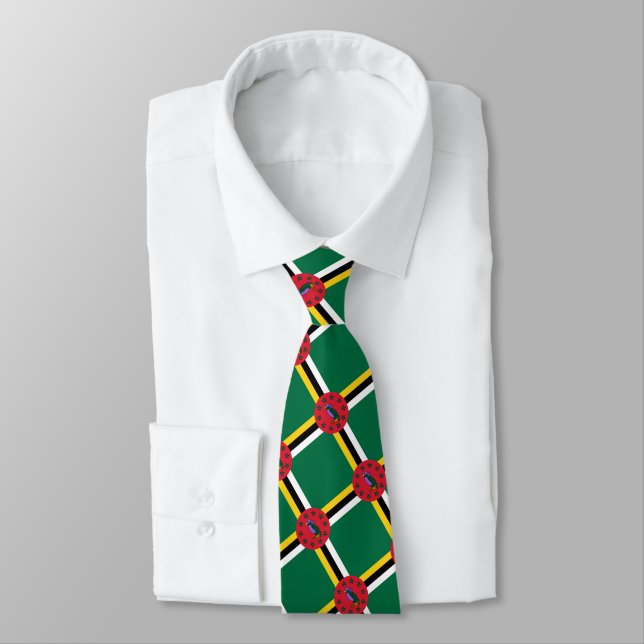 Gravata Dominica Gravatas, moda Dominica Flag, negócios (Amarrado)