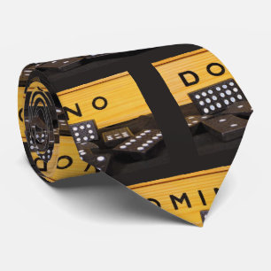 Gravata Domino Game Dominos Impressão Necktie