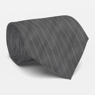Gravata Double Pinstriped | Dk. Gray