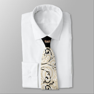 Gravata Dourada Coroa Americana, Tie Flourish