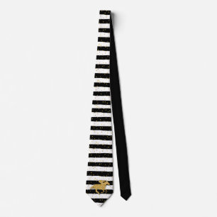 Gravata Dourado Cavalo, Black and White Stripes